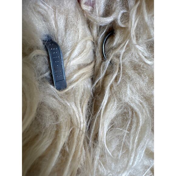 Y2K dELiA*s Suede Faux Fur Trim Jacket – Brown Shaggy Coat Size M (1990s/2000s) - Picture 10 of 13